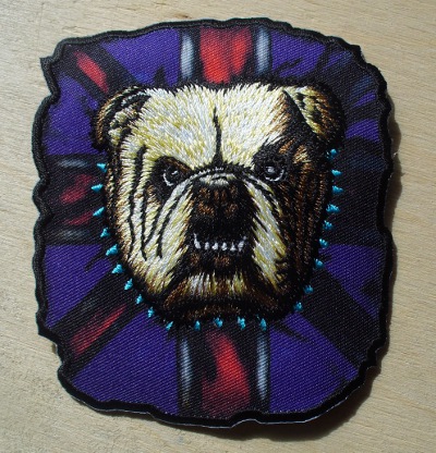 Patch BULLDOG ON FLAG (patch de lipit) (lichidare stoc) (EP205)