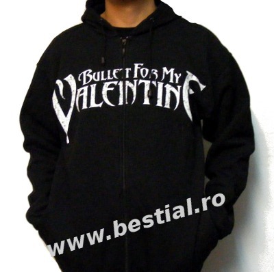 Hanorac cu fermoar BULLET FOR MY VALENTINE CRANIU CU TATUAJ