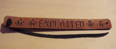 Bratara artizanat 2 cm embosata The Exploited