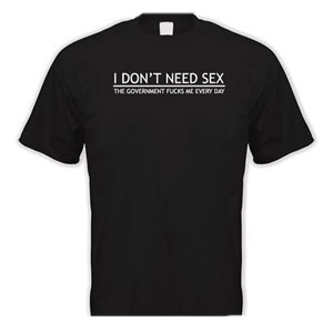 Tricou negru I DON T NEED SEX