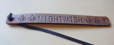 Bratara artizanat 2 cm embosata NIGHTWISH