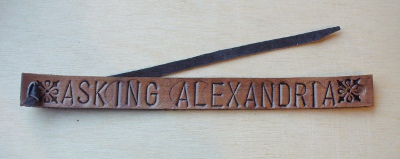 Bratara artizanat 2 cm embosata Asking Alexandria
