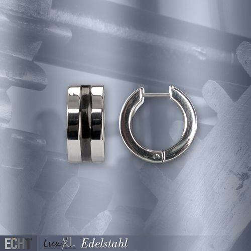 SO120 Cercei de inox Black Stripes