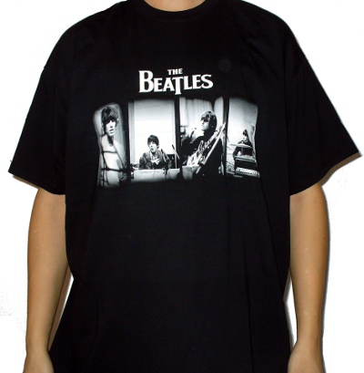 Tricou The BEATLES Band Alb Negru (FBT2059)
