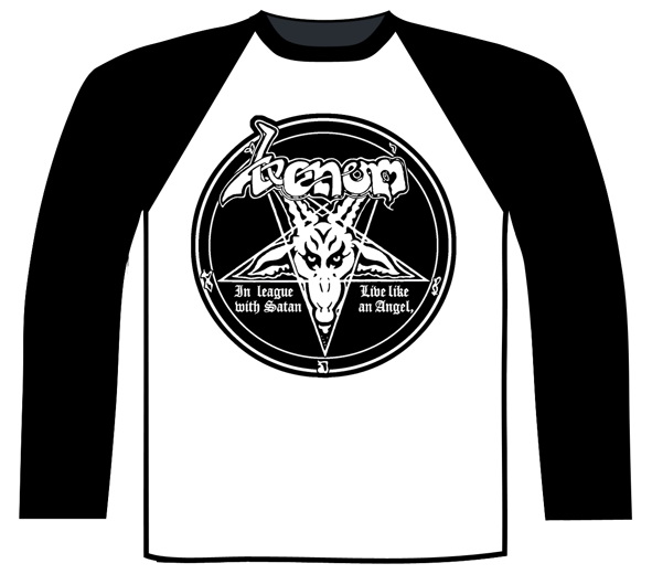 Longsleeve VENOM - IN LEAGUE WITH SATAN BASEBALL SHIRT