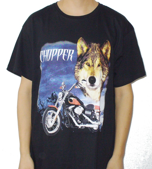 Tricou CHOPPER Lup si motocicleta TR/JV/T002