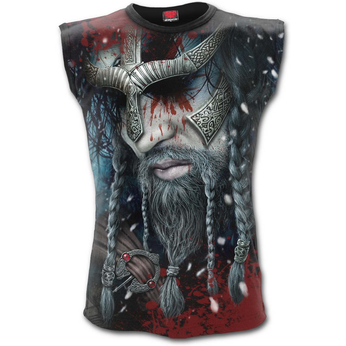 Tricou fara maneci W029M003 - VIKING WRAP Allover