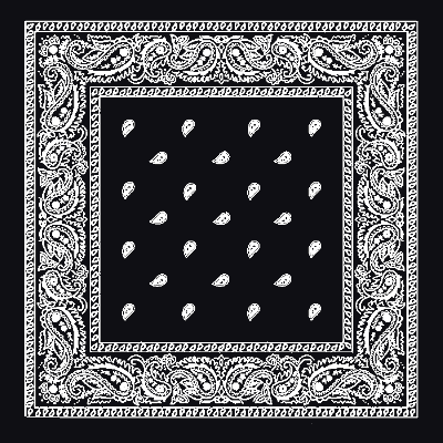 Bandana floral negru