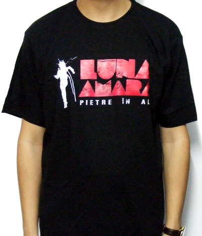 Tricou negru Luna Amara Pietre in alb