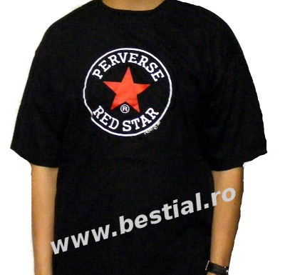 Tricou FUN PERVERSE RED STAR (lichidare stoc)