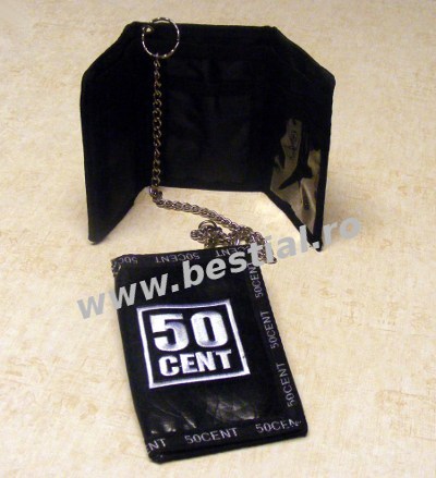 Portofel de piele cu lant 50 CENT