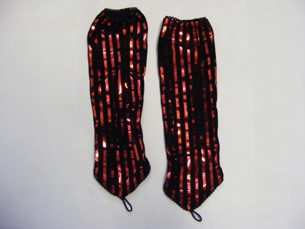 MANUSI NEGRE CU DUNGI ROSII DS/GL/7041-Lichidare stoc