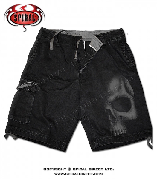 Bermude T016M701 - SHADOW SKULL (GREY) Vintage Cargo