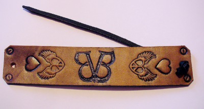 Bratara artizanat embosata Black Veil Brides Logo