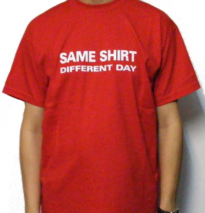 Tricou rosu SAME SHIRT DIFFERENT DAY