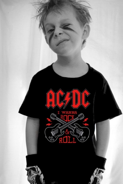 Tricou pentru copii AC/DC I Wanna Rock