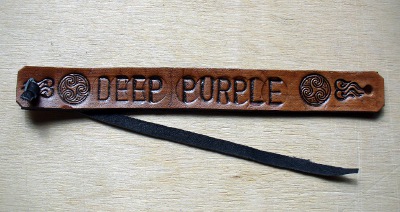 Bratara artizanat 2 cm embosata Deep Purple