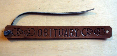 Bratara artizanat 2 cm embosata OBITUARY