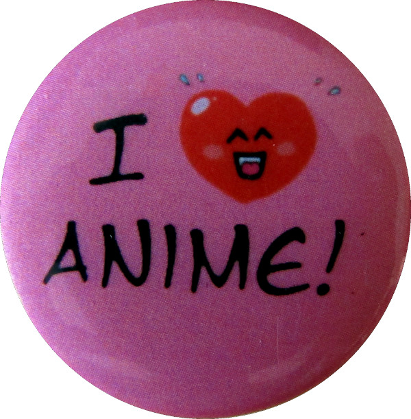 Insigna 2,5 cm I Love Anime (I-SHK)