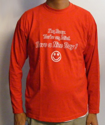 Long Sleeve rosu I M BUSY