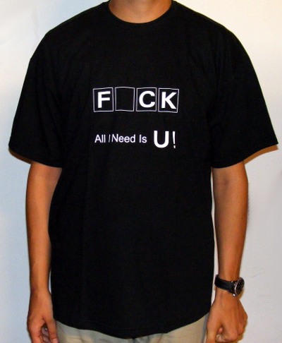Tricou TBF negru ALL I NEED IS U!