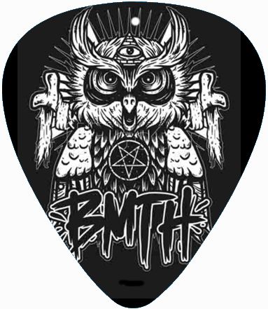 Medalion Pana de chitara BRING ME THE HORIZON Owl White (SHK-1)