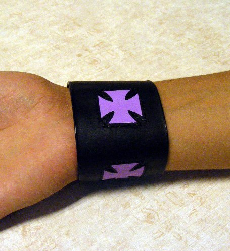 Bratara imitatie IRON CROSS Mov