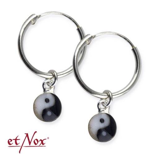 O356 Cercei de argint Yin Yang