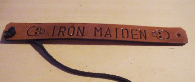 Bratara artizanat 2 cm embosata Iron Maiden