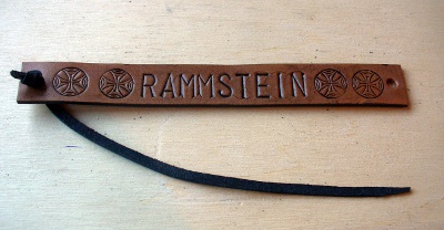Bratara artizanat 2 cm embosata RAMMSTEIN