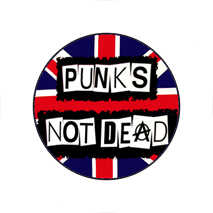 Insigna 2,5 cm PUNK S NOT DEAD Flag (I-SHK)