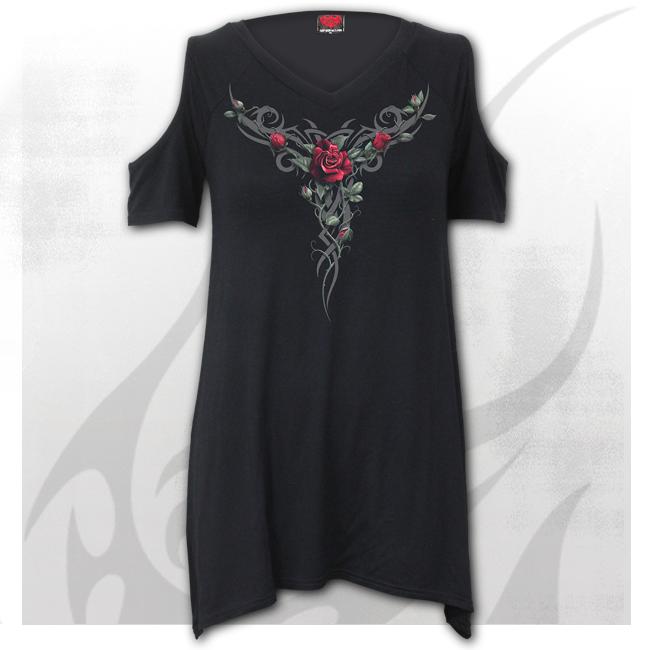 Top dama cu umeri decupati T168F756 - TRIBAL ROSE