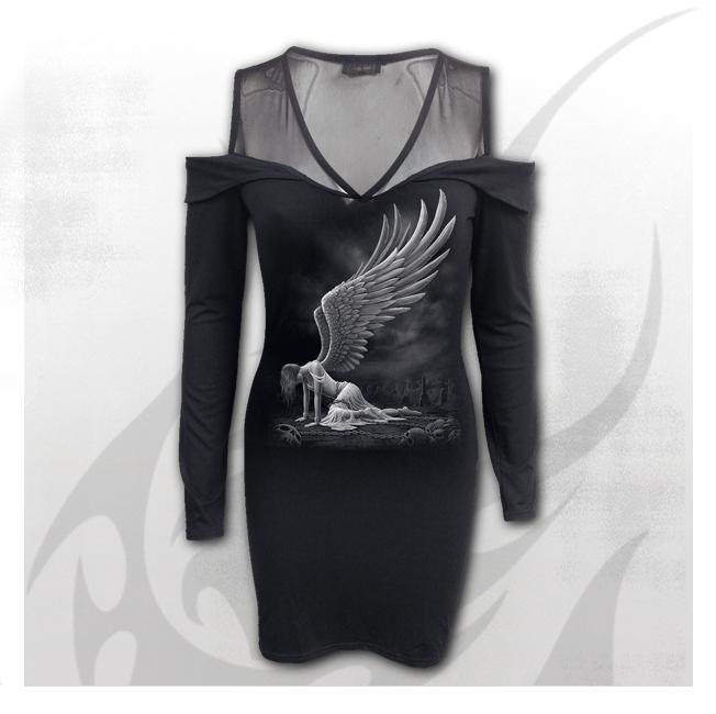 Rochie cu umeri decupati L045F143 - ANGEL 2in1 Fine Mesh