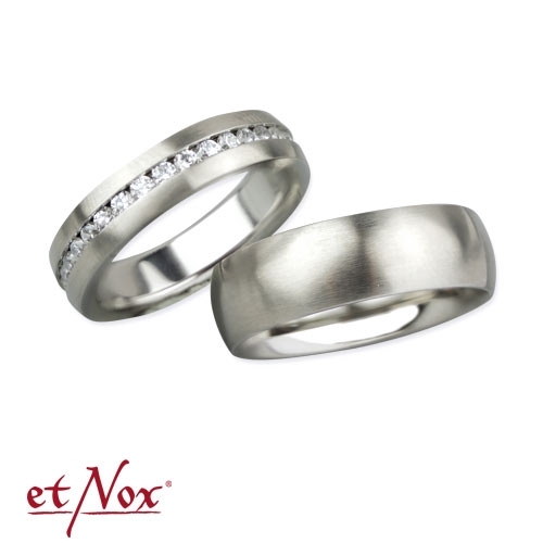 Inele de inox set (56/1 buc + 62/1 buc) BOX2 etNox - partner rings Love has no end