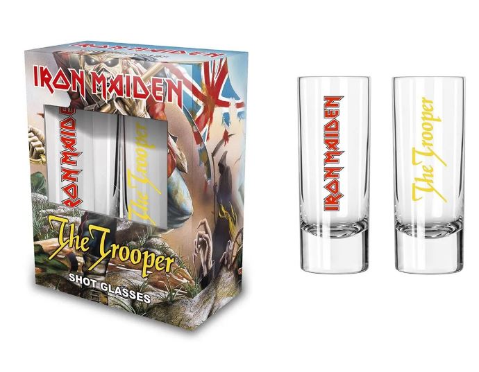 Set 2 pahare mici pt. shot (0.06 l) IRON MAIDEN - THE TROOPER