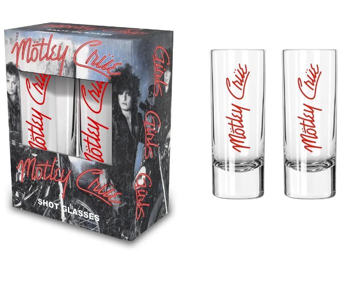 Set 2 pahare mici pt. shot (0.06 L) MOTLEY CRUE - GIRLS, GIRLS, GIRLS SG043