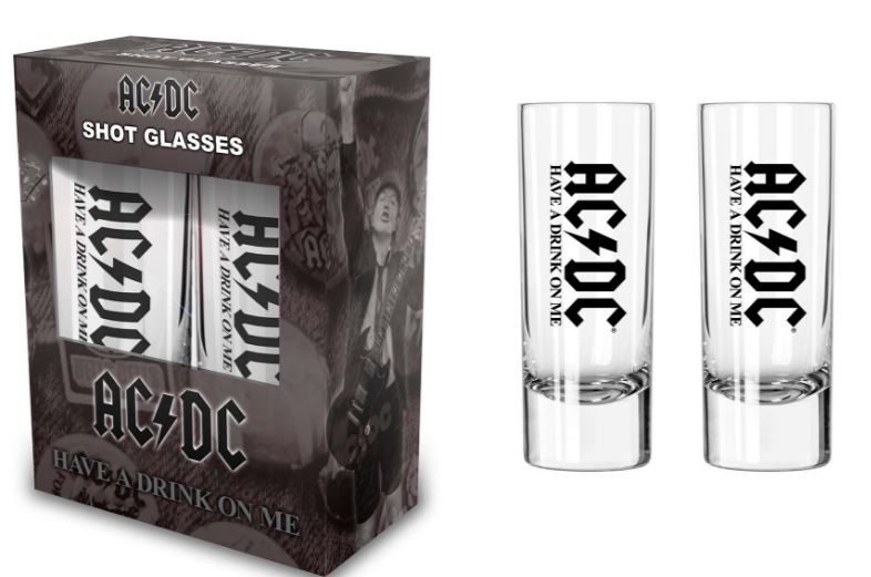 Set 2 pahare mici pt. shot  (0.06 L) AC/DC - Have A Drink On Me SG003