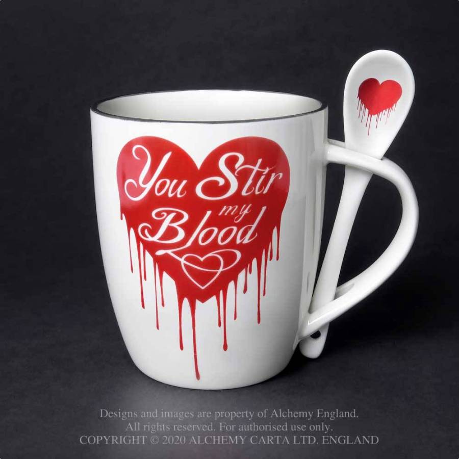 Set cana (390ml) si lingurita ALMUG18 - You Stir My Blood
