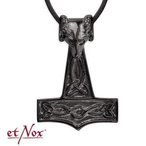 SK4111 Pandantiv de inox Thors Hammer negru