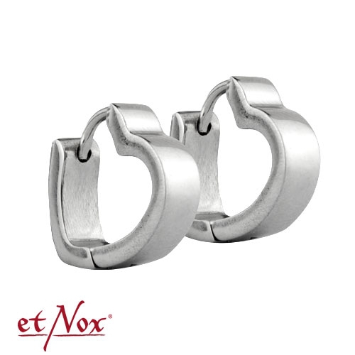 SO132 Cercei hoops de inox Heart