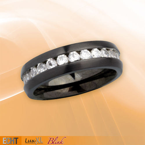 SR1011BM Inel mat de inox cu zirconiu