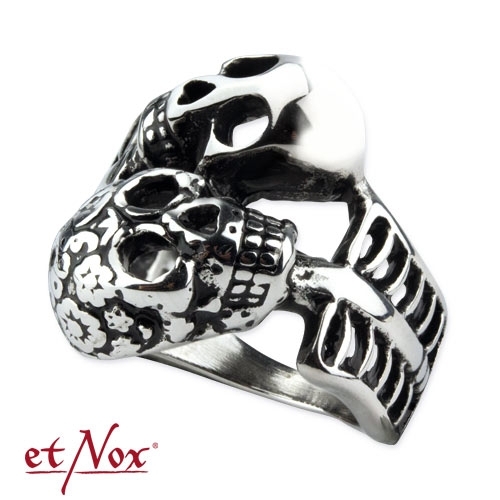 SR1178 Inel de inox Double Skull