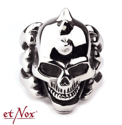 SR1416 Inel de inox Spiky Skull