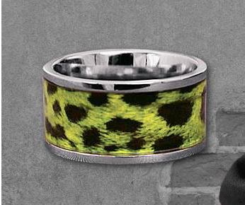 SR331G Inel de inox - Green Leo (SSR)