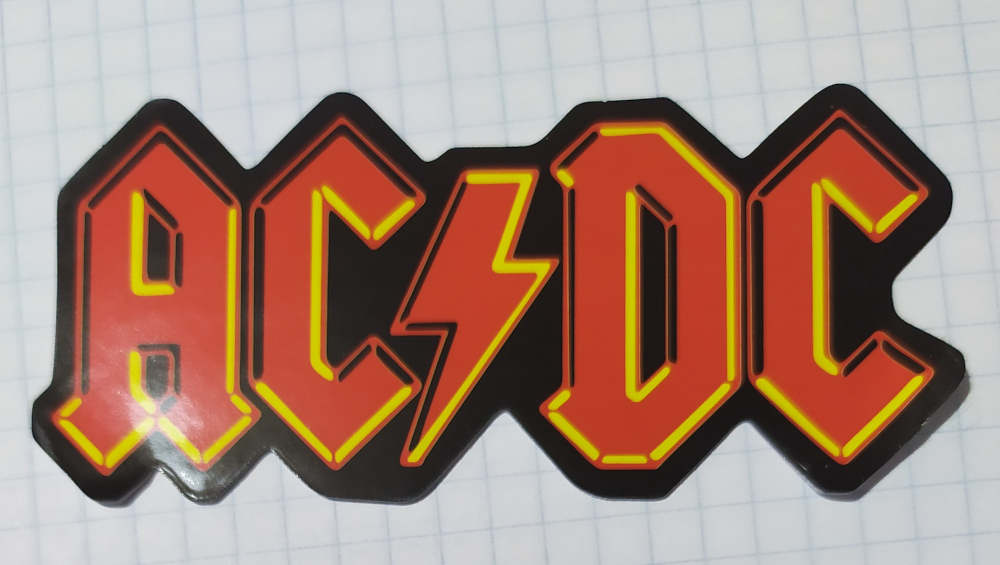 Sticker (abtibild) AC/DC Cut out logo