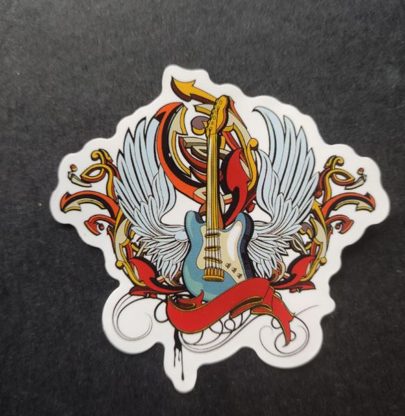Sticker (abtibild) Chitara cu aripi (JBG)