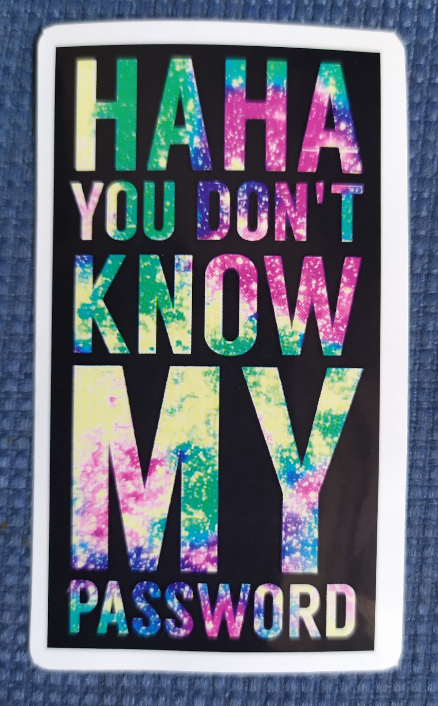 Sticker (abtibild) Dont Know My Password (JBG)