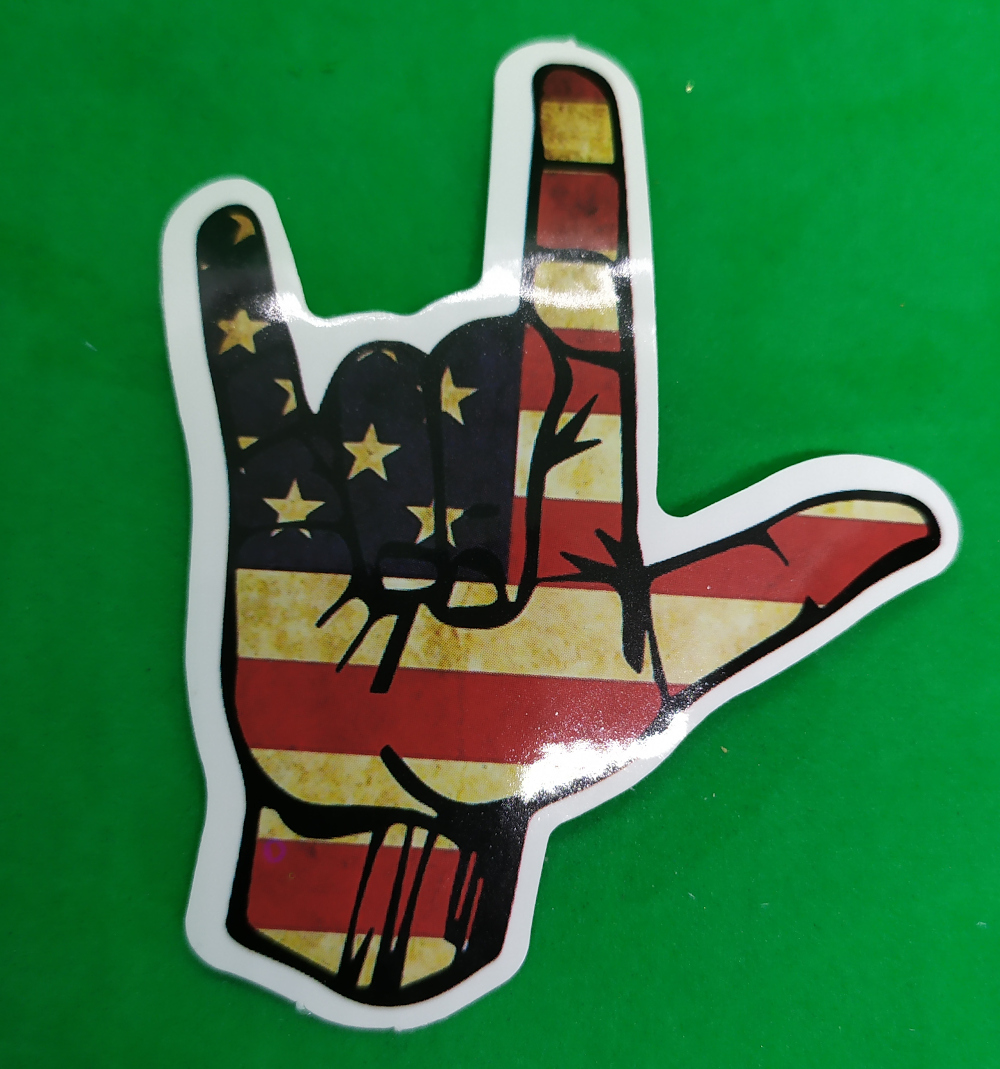 Sticker (abtibild) HORNS US Flag (JBG)