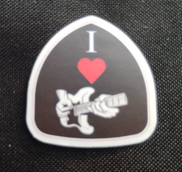 Sticker (abtibild) I love Guitar (JBG)