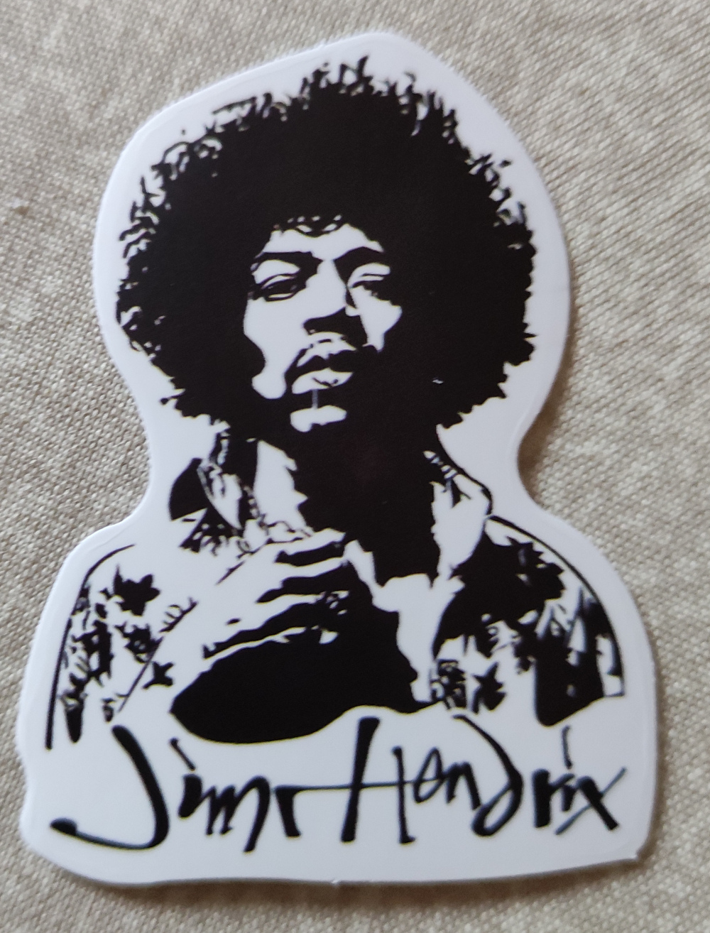 Sticker (abtibild) JIMI HENDRIX b/w (JBG)